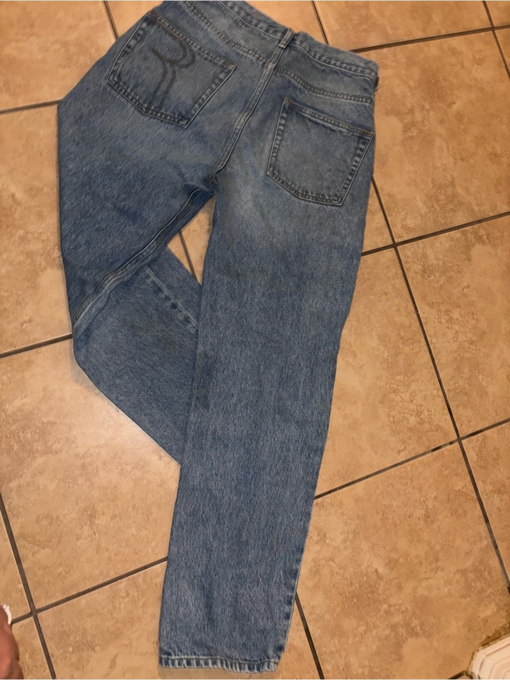 Rouje womens Relaxed Straight-Leg Denim Jeans - Medium Blue